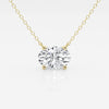 1.00 Ctw Oval Lab Grown Diamond Solitaire Pendant In White /Yellow-0