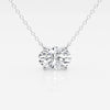 1.00 Ctw Oval Lab Grown Diamond Solitaire Pendant In White /Yellow-2