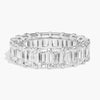 5.00 CTW Created Moissanite Emerald Cut Eternity Band Ring in 14k White Gold Overlay-1
