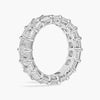 5.00 CTW Created Moissanite Emerald Cut Eternity Band Ring in 14k White Gold Overlay-0