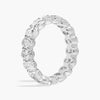5.00 CTW Created Moissanite Oval Eternity Band Ring in 14k White Gold Overlay-0