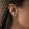 2.00 CTW Natural Swiss Blue Topaz Stud Earrings in 14K Yellow Gold-3