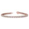 6ctw Created Moissanite Tennis Bracelet - 3mm Stones - 14K Gold Overlay in White, Yellow or Rose Gold