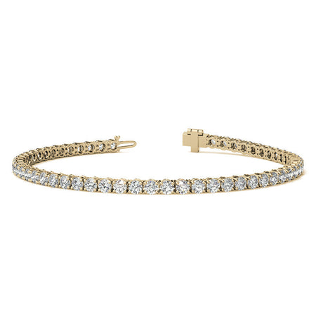 6.00 CTW AGI Certified Lab-Grown Diamond Tennis Bracelet in 14K Yellow or White Gold | G/VS Clarity