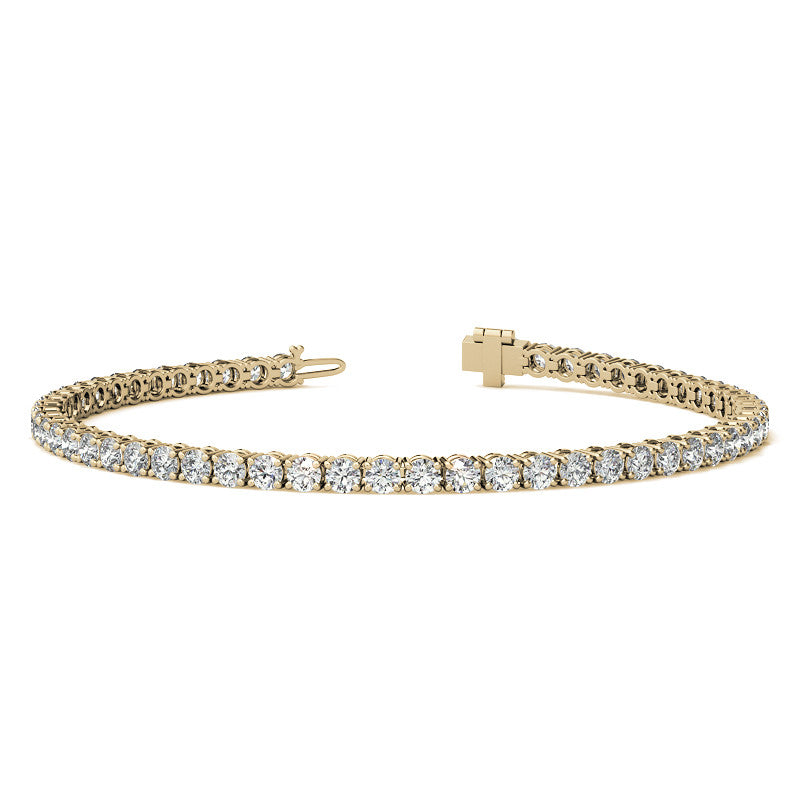 3.00 CTW AGI Certified Lab-Grown Diamond Tennis Bracelet in 14K Yellow or White Gold – G/VS Clarity-1