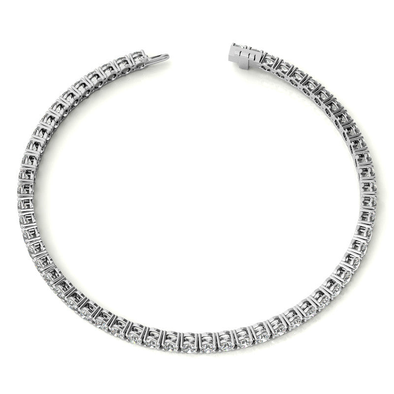 4.00 CTW AGI Certified Lab-Grown Diamond (G/VS) Tennis Bracelet in Choice of 14K Yellow or 14k White Gold-3