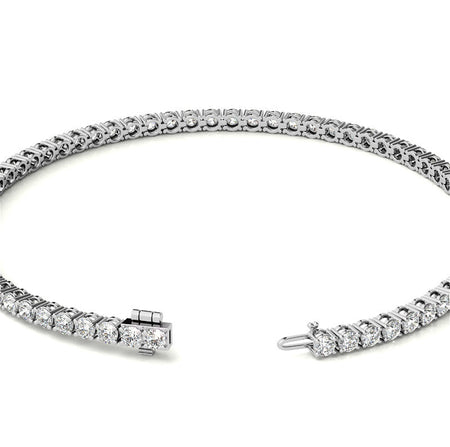 3.50 CTW Lab Grown Diamond Tennis Bracelet  in 14kt White/Yellow Gold (G/VS) AGI Certified-1