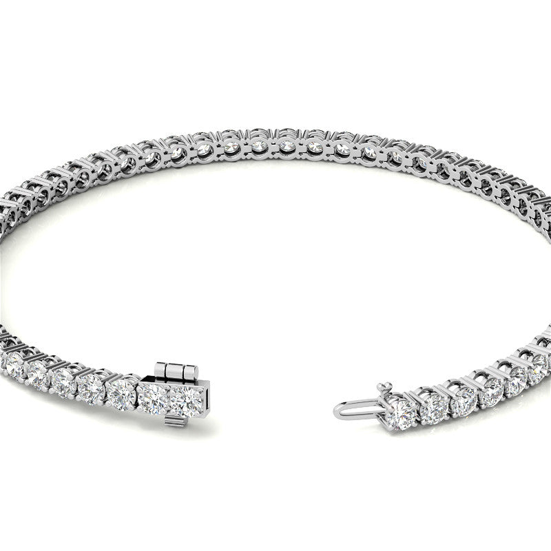 4.00 CTW AGI Certified Lab-Grown Diamond (G/VS) Tennis Bracelet in Choice of 14K Yellow or 14k White Gold-2