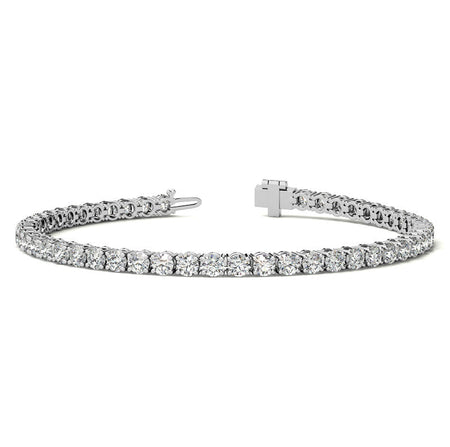 Set of Three 6ctw Created Moissanite Tennis Bracelets – 3mm Stones – 14K Gold Overlay in White, Yellow & Rose Gold-1