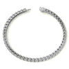 Set of Three 6ctw Created Moissanite Tennis Bracelets – 3mm Stones – 14K Gold Overlay in White, Yellow & Rose Gold-3