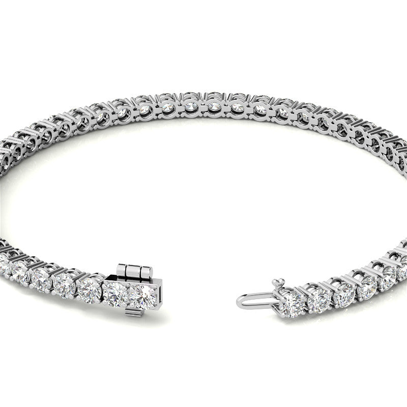 6ctw Created Moissanite Tennis Bracelet - 3mm Stones - 14K Gold Overlay in White, Yellow or Rose Gold