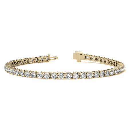2CTW Created Moissanite Tennis Bracelet - Sterling Silver, 7" Length, White or 14K Gold Plated