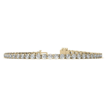 2CTW Created Moissanite Tennis Bracelet - Sterling Silver, 7" Length, White or 14K Gold Plated