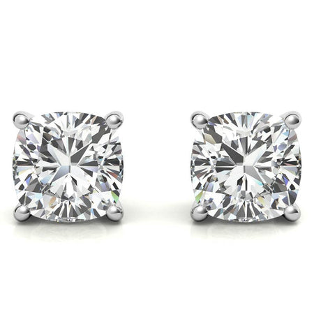 1 CTW Lab-Grown Diamond Stud Earrings - G/VS Clarity - 14k Gold Over Sterling Silver - White or Yellow Gold Option-1