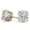 4.00 CTW AGI Certified Lab Grown Diamond Stud Earrings in 14K White or Yellow Gold - G Color VS Clarity-5