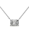 2.00 CTW AGI Certified Lab-Grown Emerald-Cut Diamond Solitaire Pendant in Choice Of 14K White or Yellow Gold-0