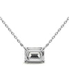 2.00 CTW AGI Certified Lab-Grown Emerald-Cut Diamond Solitaire Pendant in Choice Of 14K White or Yellow Gold-3