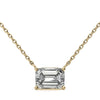 2.00 CTW AGI Certified Lab-Grown Emerald-Cut Diamond Solitaire Pendant in Choice Of 14K White or Yellow Gold-5