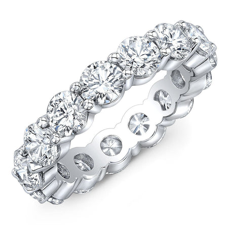 4.00 Ct Round Cut Created Moissanite Classic Eternity Band in 14k Gold Overlay-1